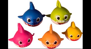 Baby Haai - badspeeltjes - speelset 5 stuks 6-8 cm - Oma - Opa - vader - moeder en baby