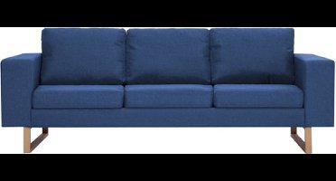 vidaXL - Driezitsbank - stof - blauw