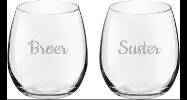 Gegraveerde Drinkglas 39cl Broer-Suster