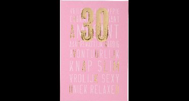 Cijferkaarten - De mooiste Leetijd - Verjaardagskaart 30 Aantrekkelijk aardig Avontuurlijk?