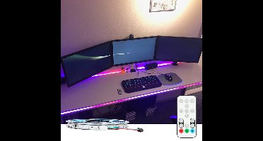 Dreamcolor RGB led strip - 5 meter - Complete set incl. afstandsbediening - 60 leds p/m - Smart Life app - Slimme verlichting - Smart light