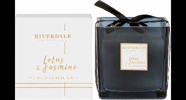 Riverdale - Deluxe Geurkaars in pot Lotus & Jasmine Wit 10cm Wit