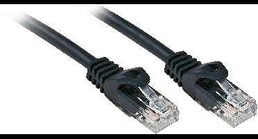 LINDY 48191 RJ45 Netwerkkabel, patchkabel CAT 6 U/UTP 0.50 m Zwart Snagless 1 stuk(s)