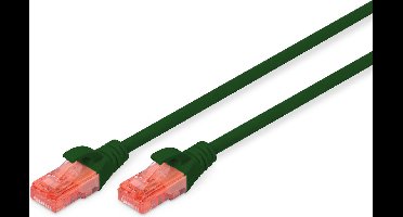 Digitus DK-1617-020/G RJ45 Netwerkkabel, patchkabel CAT 6 U/UTP 2.00 m Groen Vlambestendig, Halogeenvrij, Rond, Verdraaide paren, Onafgeschermd 1 stuk(s)