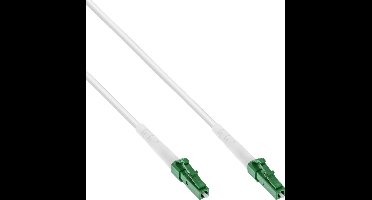 Premium LC/APC FTTH Simplex Optical Fiber Patch kabel - Single Mode OS2 - wit / LSZH - 5 meter