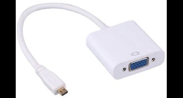 Micro HDMI naar VGA + 3,5mm Jack & Micro USB adapter / wit - 0,15 meter