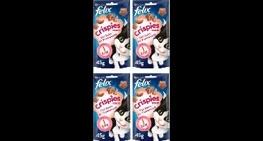 4x Felix Crispies - Zalm & Forel - Kattensnack - 45g