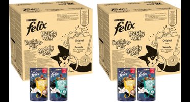 2x Felix Party Mix - Original & Seaside - Kattensnacks - 16x60g