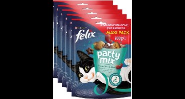 5x Felix Party Mix - Seaside Mix - Kattensnacks - 200g