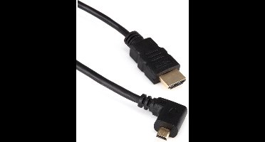Micro HDMI - HDMI kabel - 90° haaks naar links - versie 1.4 (4K 30Hz) - 1,5 meter
