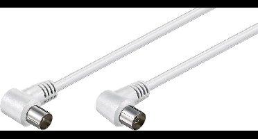 IEC (m) - IEC (v) coaxkabel / haaks - wit - 2,5 meter
