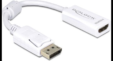 Delock - DisplayPort naar HDMI Beeldscherm Adapter - wit