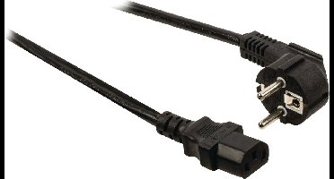 C13 (recht) - CEE 7/7 (haaks) stroomkabel - 3x 1,50mm / zwart - 7 meter