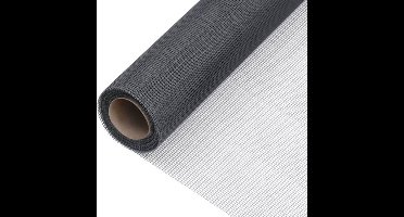 vidaXL - Gaas - 112x1000 - cm - glasvezel - grijs