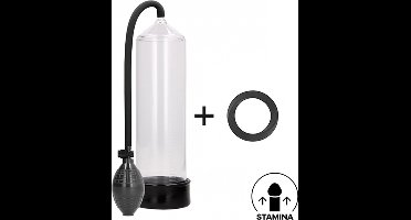 Erovibes - Penispomp Met Penisring - Transparant - 23 cm