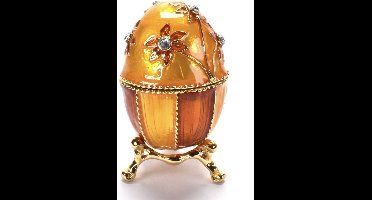 Luxe Decoratief Ei met Kristallen — Verzamelstuk in Keizerlijke Stijl — Handgemaakt, van de Czars Collectie door Atlas Editions voor verzamelaars, niet geschikt voor kinderen jonger dan 14 jaar.