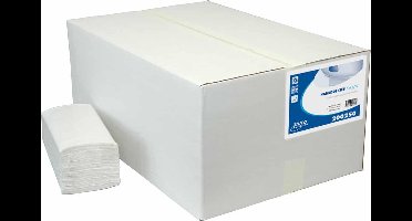 Euro Products handdoekpapier W- vouw/multifold 20.6x32cm wit - Doos 25x120 vel