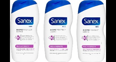 Sanex Douchegel - Pro Hydrate Droge Huid - 3 x 500 ml