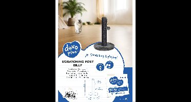 Krabpaal - Billy Grijs/Zwart