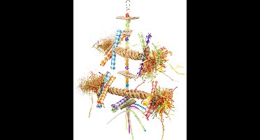 Duvoplus - Speelgoed Voor Dieren - Vogel - Kleurrijke Xl Hanger In Stro 43,2x30,5x5cm Meerkleurig - 1st