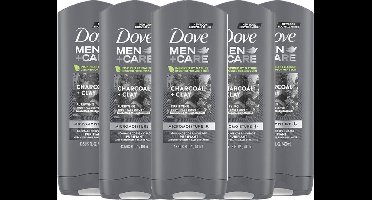 Dove Men + Care Body & Face Wash Charcoal + Clay - 6 x 400 ml Voordeelpak