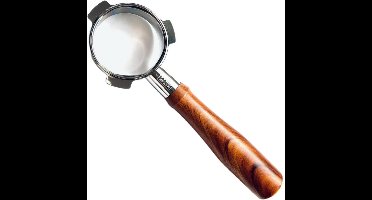 Naked Portafilter 54mm - Sage, Breville, Solis espressomachine - RVS met Hout - Bodemloze Filterdrager - Essentials - Houten Bottomless Piston - Coffee Barista - Koffie - Espresso