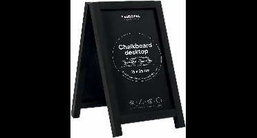 Europel - Mini Stoepbord - Krijtbord - 15 x 25 cm - Tafelmodel - Zwart - Hout