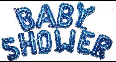 Set Foliebalonnen "Babyshower" – Lucht Helium Feestdecoratie voor Babyshower en Party