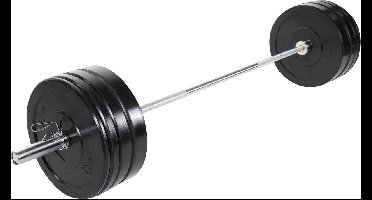 Gorilla Sports Olympische Halterset 140 kg - Gewichten met halterstang - Bumper plates - 50 mm