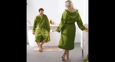 Moodit Badjas Reese, Cactus groen - M - Unisex - Katoen/Polyester