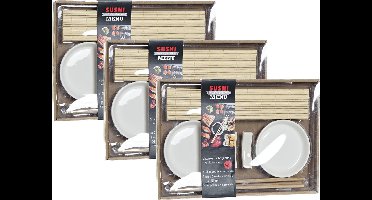 Keramieken sushi servies/serveerset voor 6 personen 7-delig - Sushi eetset