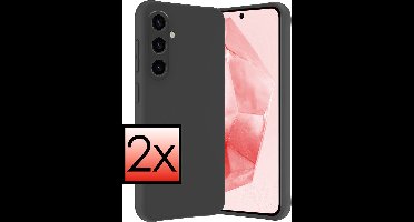 Hoesje - 2 Stuks - Geschikt voor Samsung Galaxy A35 - Sterk & Shockproof - Case Siliconen - Back Cover - Telefoon Hoes - Zwart