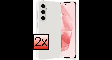 Hoesje - 2 Stuks - Geschikt voor Samsung Galaxy A35 - Sterk & Shockproof - Case Siliconen - Back Cover - Telefoon Hoes - Wit