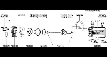 Eheim Slangpilaar Filterpot voor 3455/1260/1262