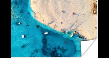 Poster Strand - Boot - Zee - 30x20 cm