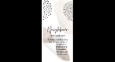 Muurstickers - Sticker Folie - Goede buren - Woordenboek - Quote - 20x40 cm - Plakfolie - Muurstickers Kinderkamer - Zelfklevend Behang - Zelfklevend behangpapier - Stickerfolie