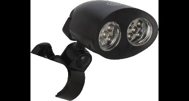 Vaggan BBQ Lamp - 2 Lichtbundels-kantelbaar- werkt op batterijen- verstelbare klem