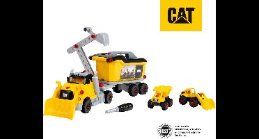 Klein Toys Caterpiller 4in1 schroeftruck - truck, wiellader, transporter of kiepwagen - incl. schroevendraaier - multicolor