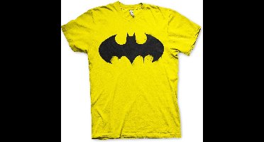DC Comics Batman Heren Tshirt -3XL- Inked Logo Geel