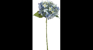 Emerald - Kunstbloem Hortensia 50cm lichtblauw - Kunstplant voor binnen