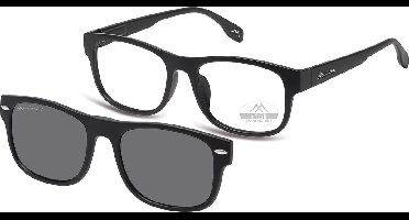 Montana Leesbril MRC1 +2:00 ZWART inclusief Clip-on zonnebril