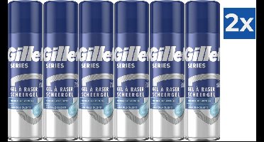 Gillette Scheergel - Series Moisturizing - Cacaoboter - 12 x 200 ml