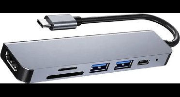 FoneTex Type-C Adapter- Multiport- PD 100W - 6 in 1 Hub