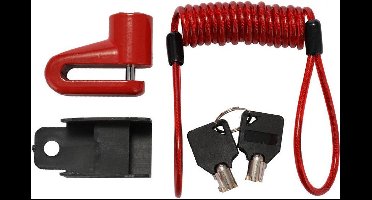 Remschijfslot voor Fietsen en Motorfietsen - Rood