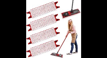 Ultramax XL vervangende overtrekken voor Vileda Ultramax XL set, 51 x 14 cm voor Vileda Ultramat XL dweilmop reservehoes, 2-in-1 microvezel extra brede dweilmop wisserovertrek, voor