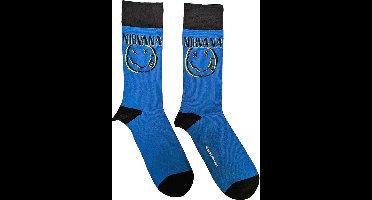 Nirvana - Inverse Happy Face Sokken - Blauw