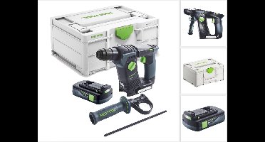 Festool BHC 18-Basic accuboormachine 18 V 1,8 J SDS Plus Brushless + 1x accu 3,0 Ah + Systainer - zonder oplader