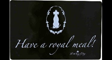 Trixie placemat king of dogs have a royal meal! zwart 44x28 cm 6 st