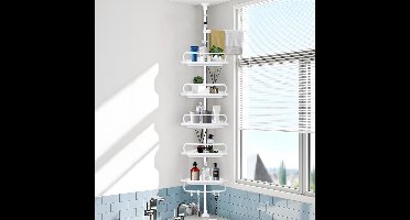 DailySupplies® Telescopisch Doucherek - Doucherek Zonder te Boren - Wit