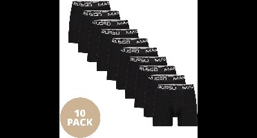 Mario Russo Boxershorts - Boxershort heren - Onderbroeken heren - 10-pack - L - Zwart